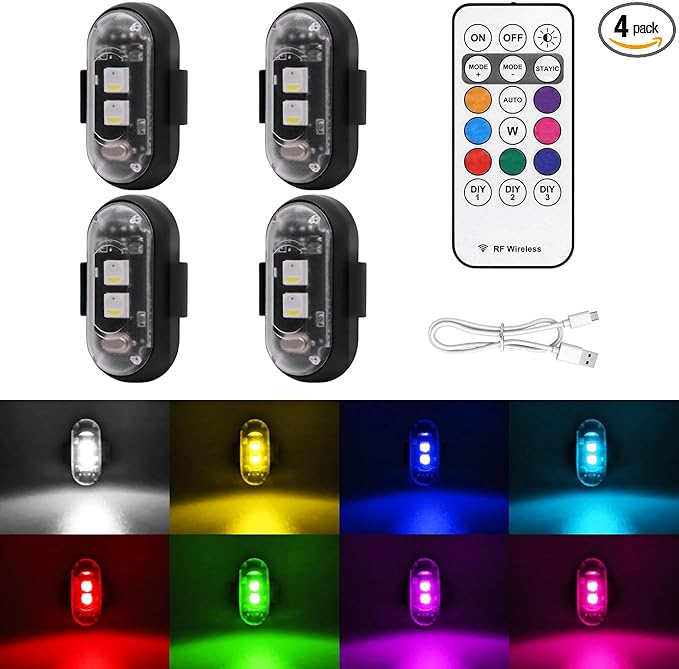 Read more about the article Key Features and Benefits of the 4PCS Wireless LED Strobe Lights with Remote Control